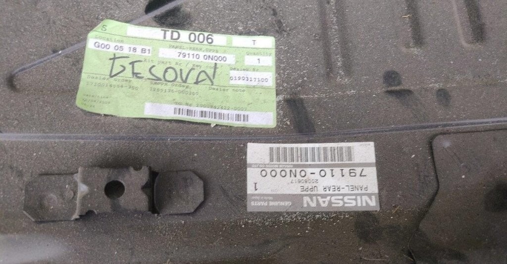 Nissan - zadne celo čelo vana zadna podlaha - novy diel - 12