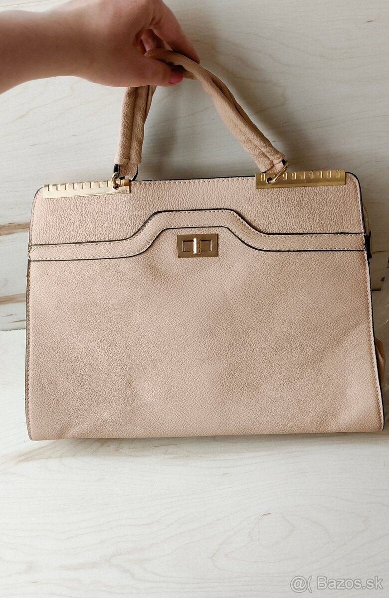 Kabelka béžová kožená nová - 12