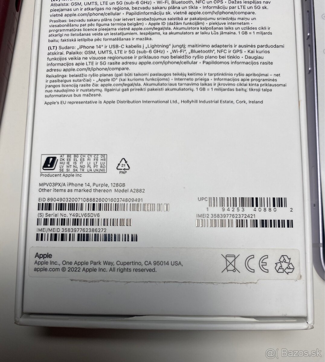 iPhone 14 Purple, batéria 91% - 12