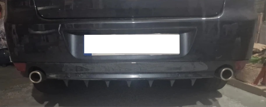 Spojler zadného nárazníka difúzorové plutvy žralocie plutvy - 12