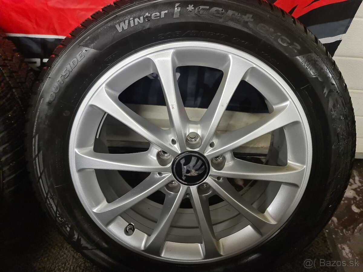 5X112 R17 + ZIMNE PNEU 205/55 R17 MERCEDES-ŠKODA - 12