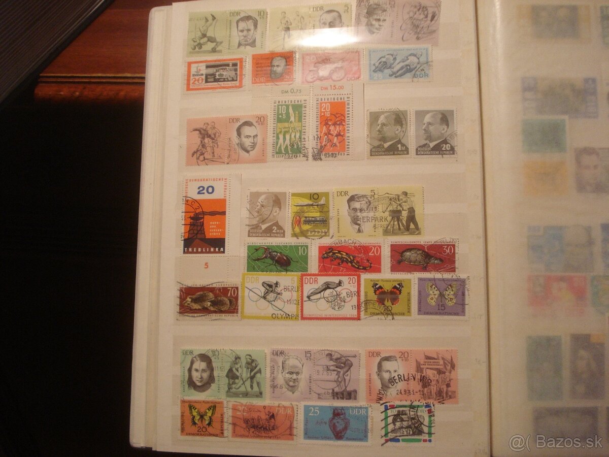 16 stranový album A4 + 600 rôznych známok NDR - 12