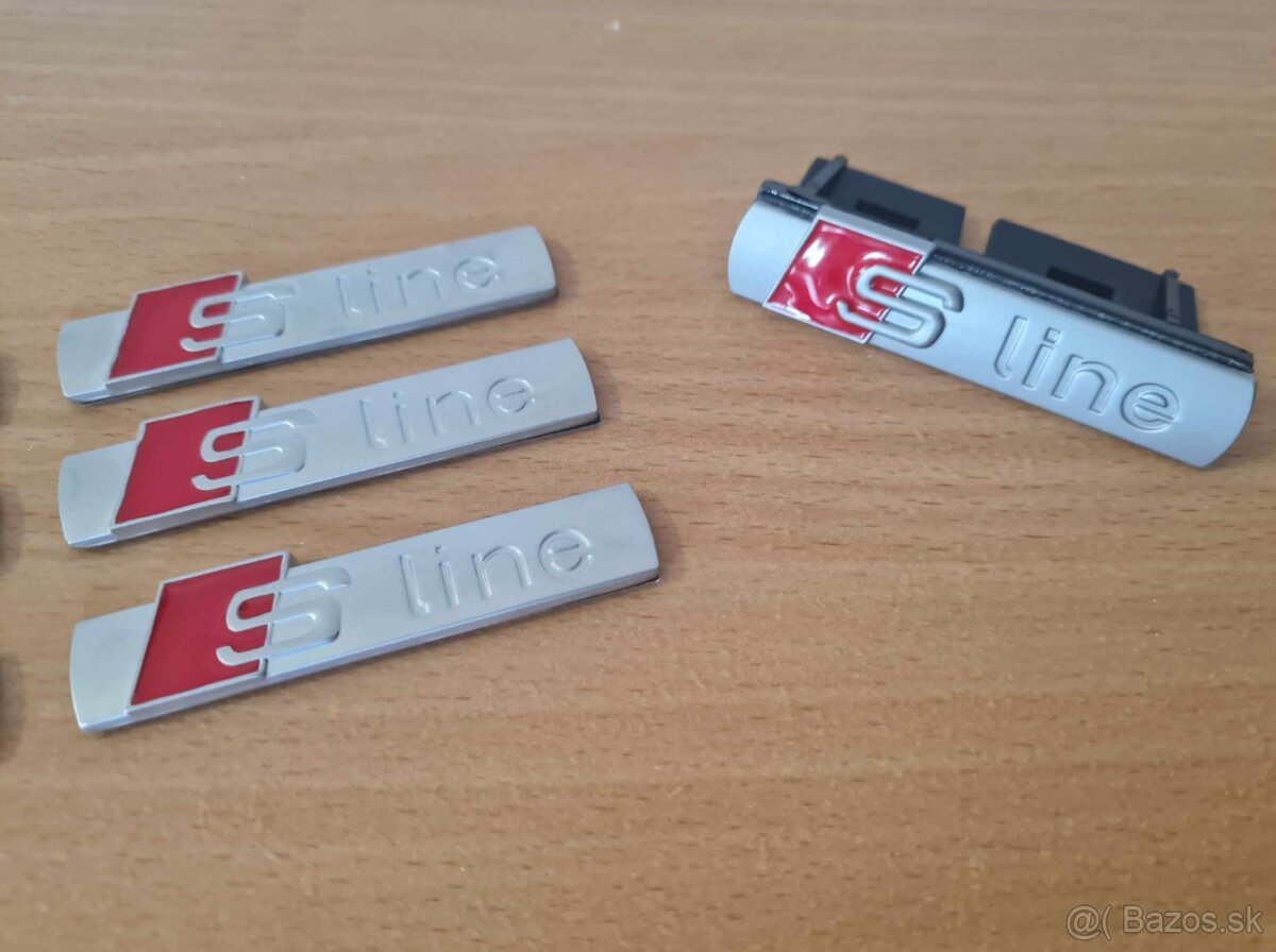 Cierne a sive Napisy S-LINE pre AUDI - 12
