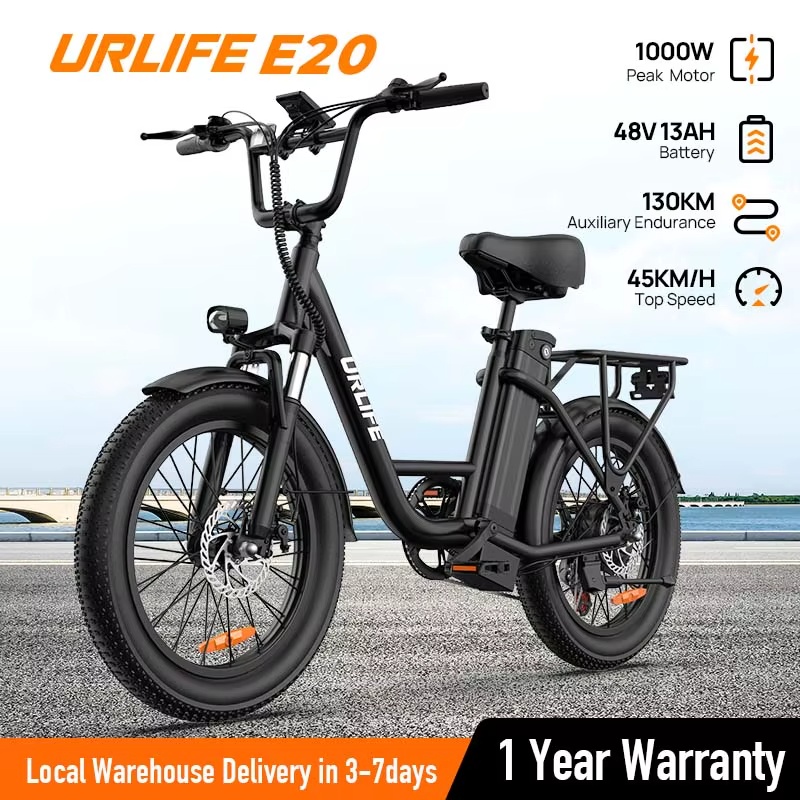 Mestský fat ebike Urlife 20x3.0“,500W,13Ah 624Wh,35km/h,80km - 12