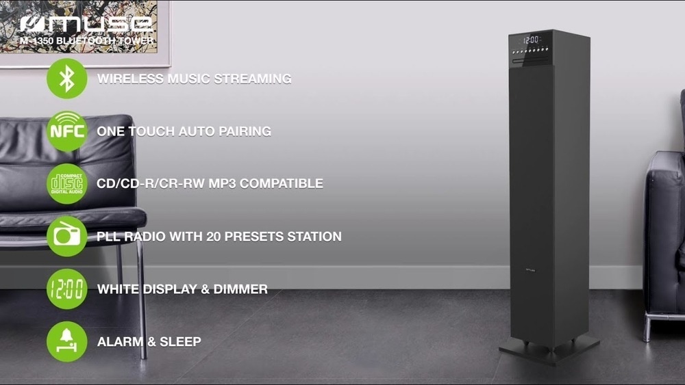 Predám bluetooth HiFi reproduktor MUSE M-1350 BTC čierny. - 12