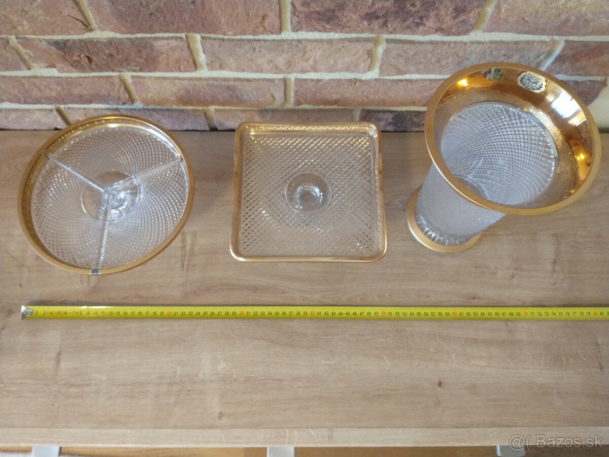 kryštál, sklo, žardiniéra, misa - 12