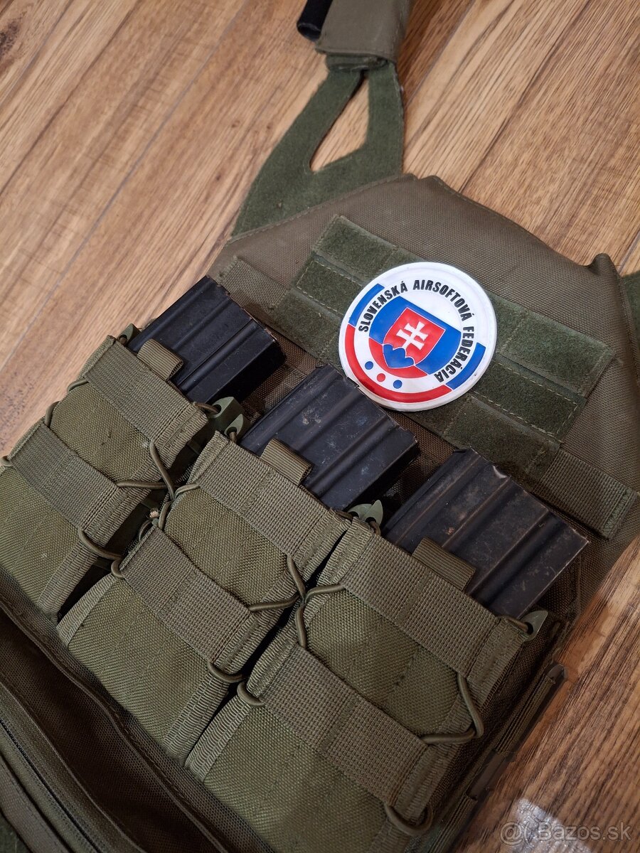 Vesta / Nosič plátov 8Fields zelená, plne vybavená - 12