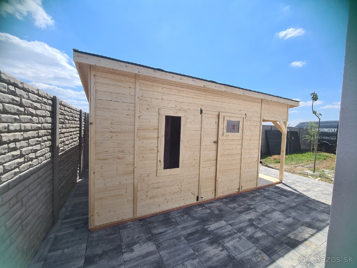 Záhradný drevený domček s terasou ZDARMA DOPRAVA CELA SR - 12