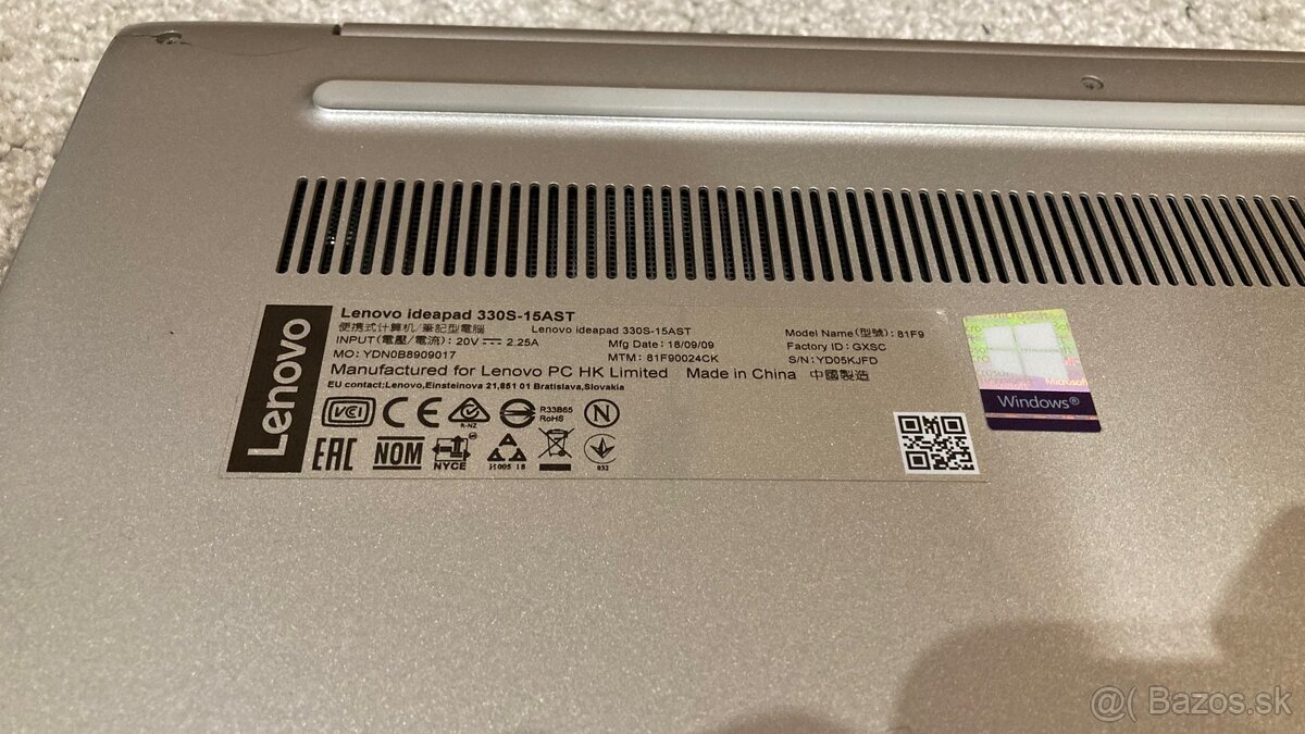 Lenovo IdeaPad 330S-15AST - 12
