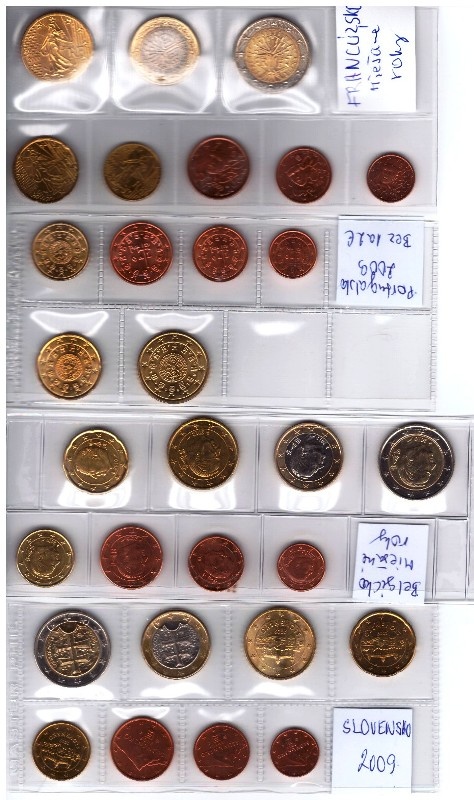 Sady euromincí UNC - 12