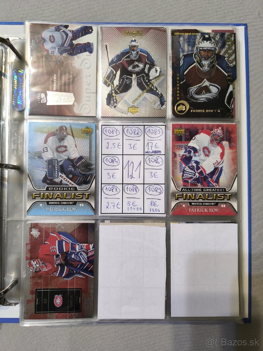 Hokejové kartičky - Patrick Roy 5 - 12