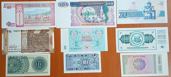 Bankovky 1,5€ - 5€ - 12