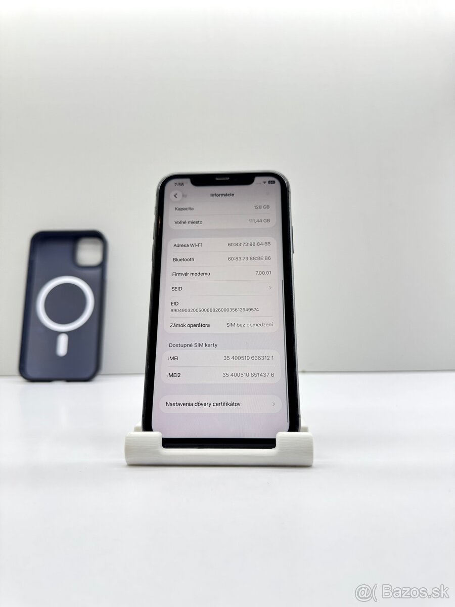 iPhone 11 BLACK 128GB NOVÁ BATÉRIA 100% - 12