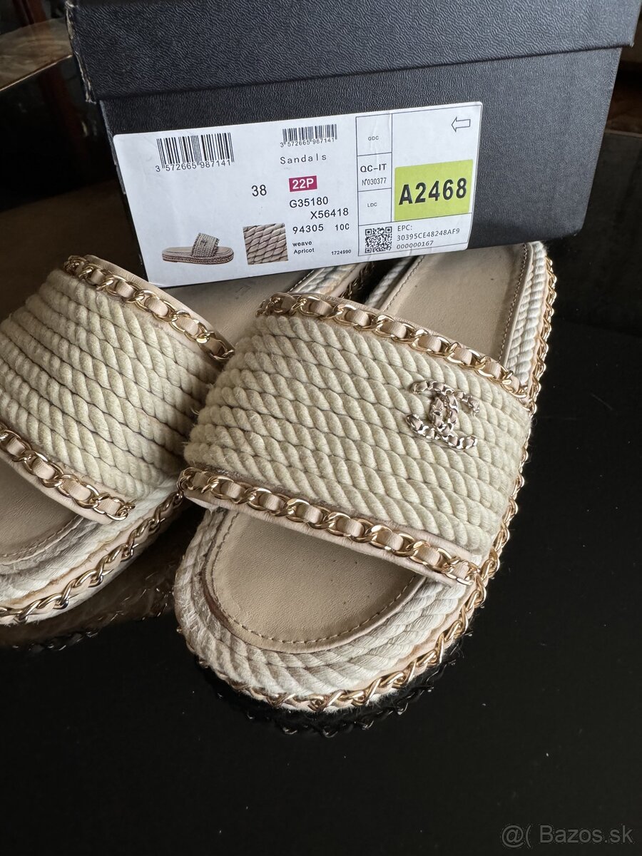 Luxusné šľapky Chanel Veľkosť 37/38 - 12