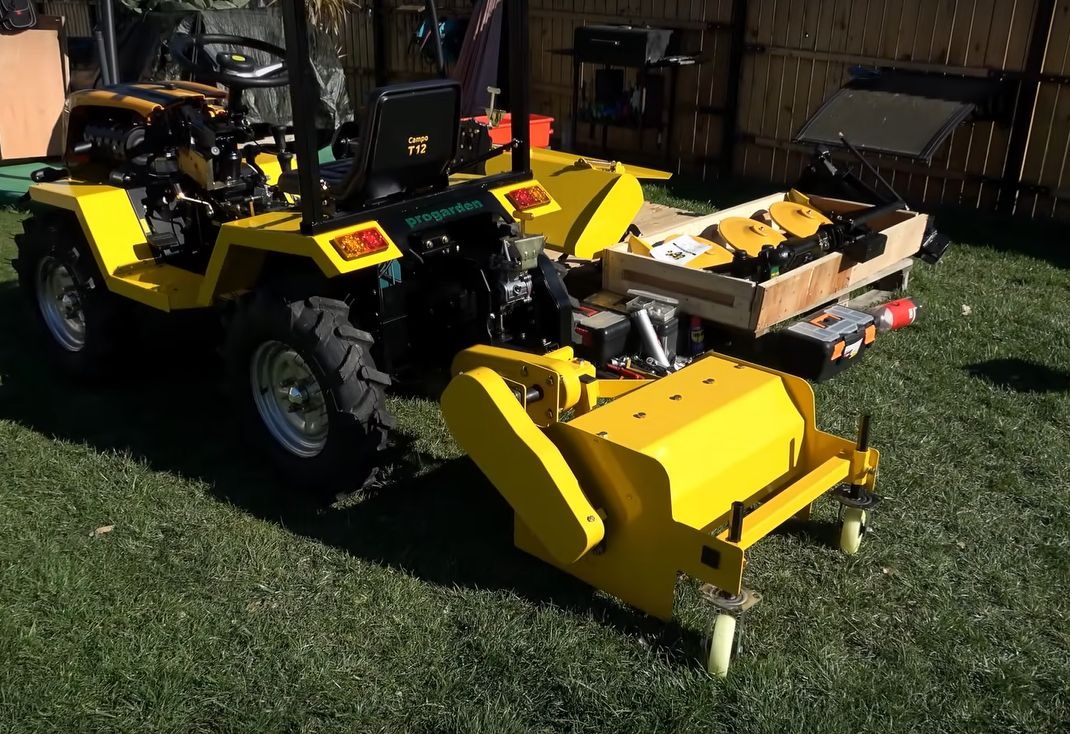 Minitraktor GARDEN T18 4x4,18HP benzín+ hydraulika + doprava - 12