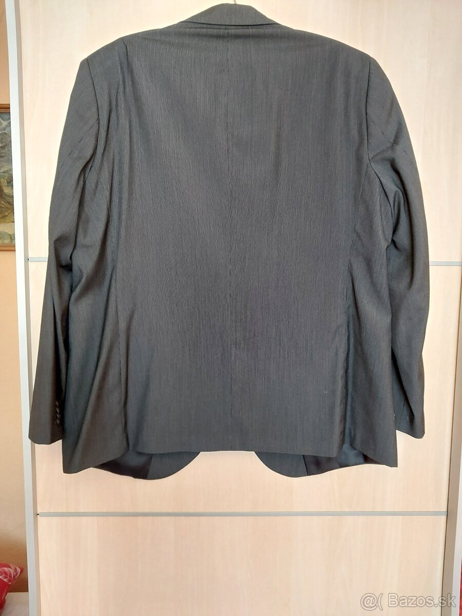 Pánsky oblek Antracit prúžok - 12