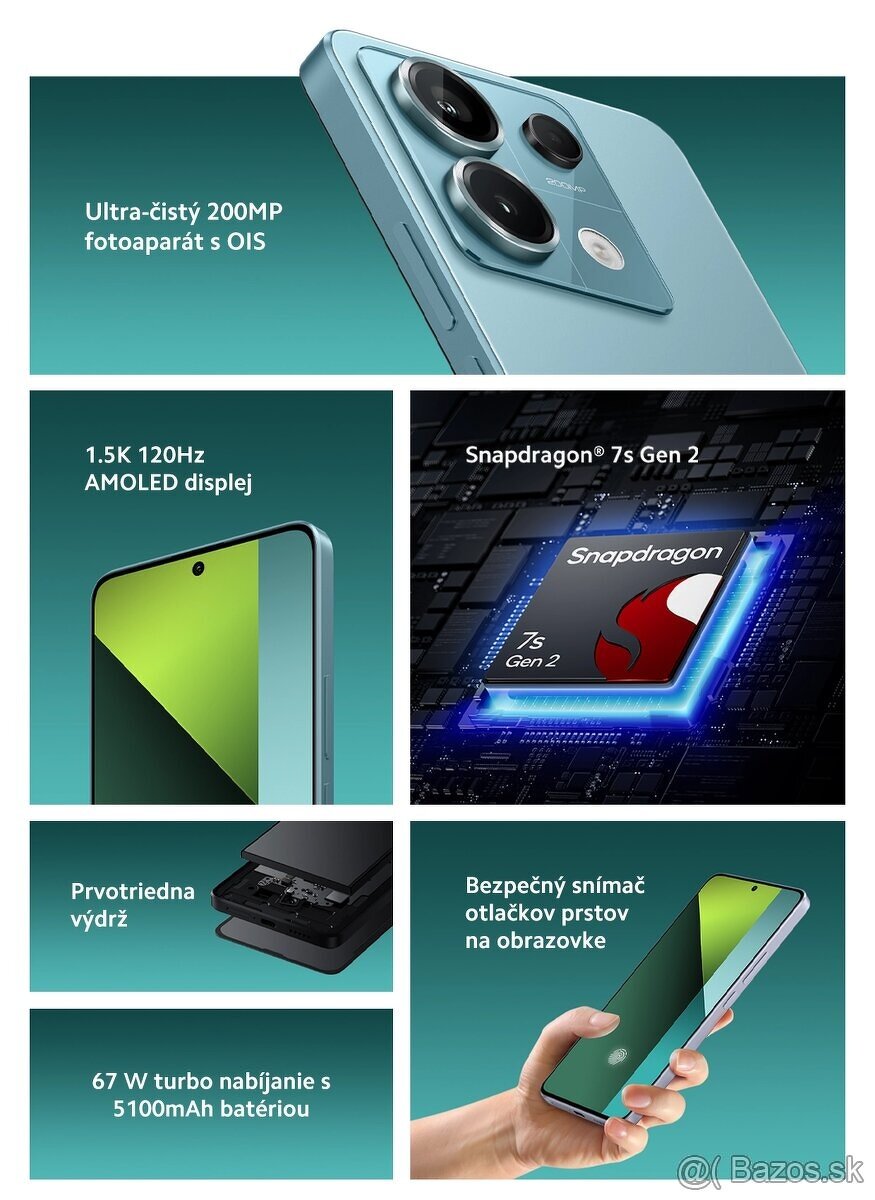 Xiaomi Redmi Note 13 Pro 5G 8GB/256GB Ocean Teal (modrý) - 12