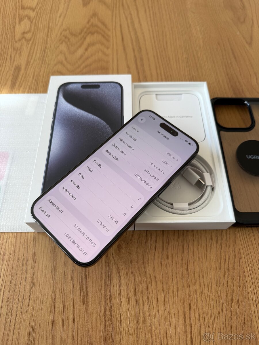iPhone 15 Pro 256 gb Blue Titanium v záruke+príslušenstvo - 12