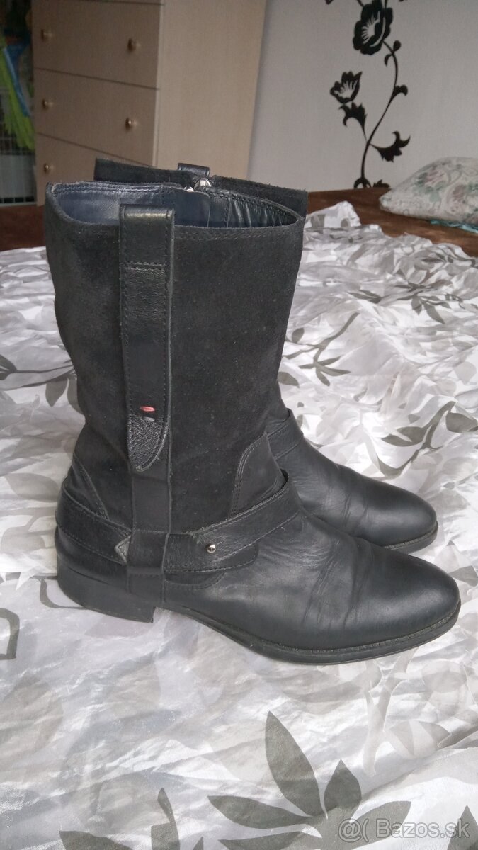 Tommy Hilfiger originál-dámske kvalitné čižmy 39 - 12