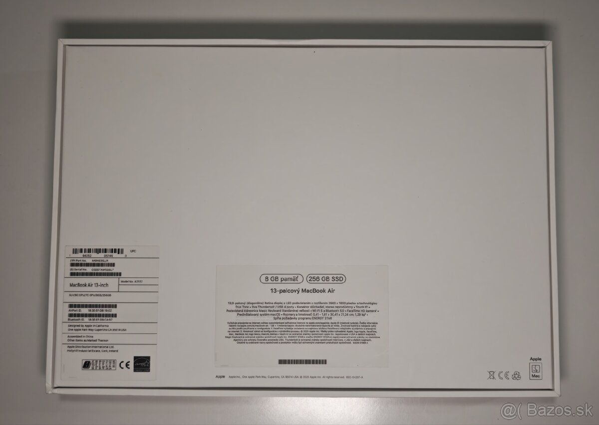 Apple MacBook Air M1 (2020) 8GB SSD 256GB Silver - TOP stav - 12