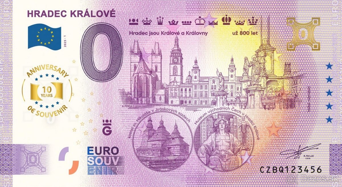 0 € / 0 euro souvenir bankovky - české - 12