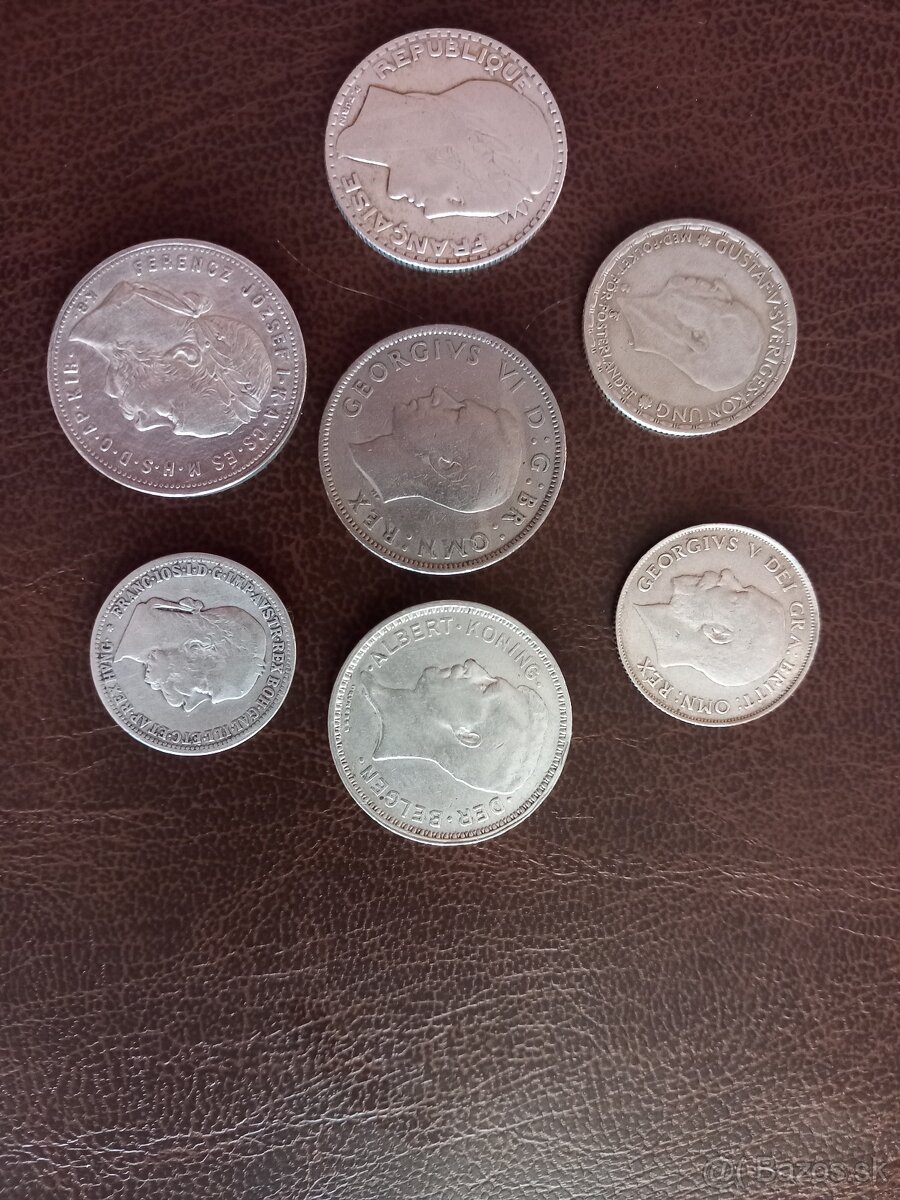 Predám rôzne staré strieborné mince - 12