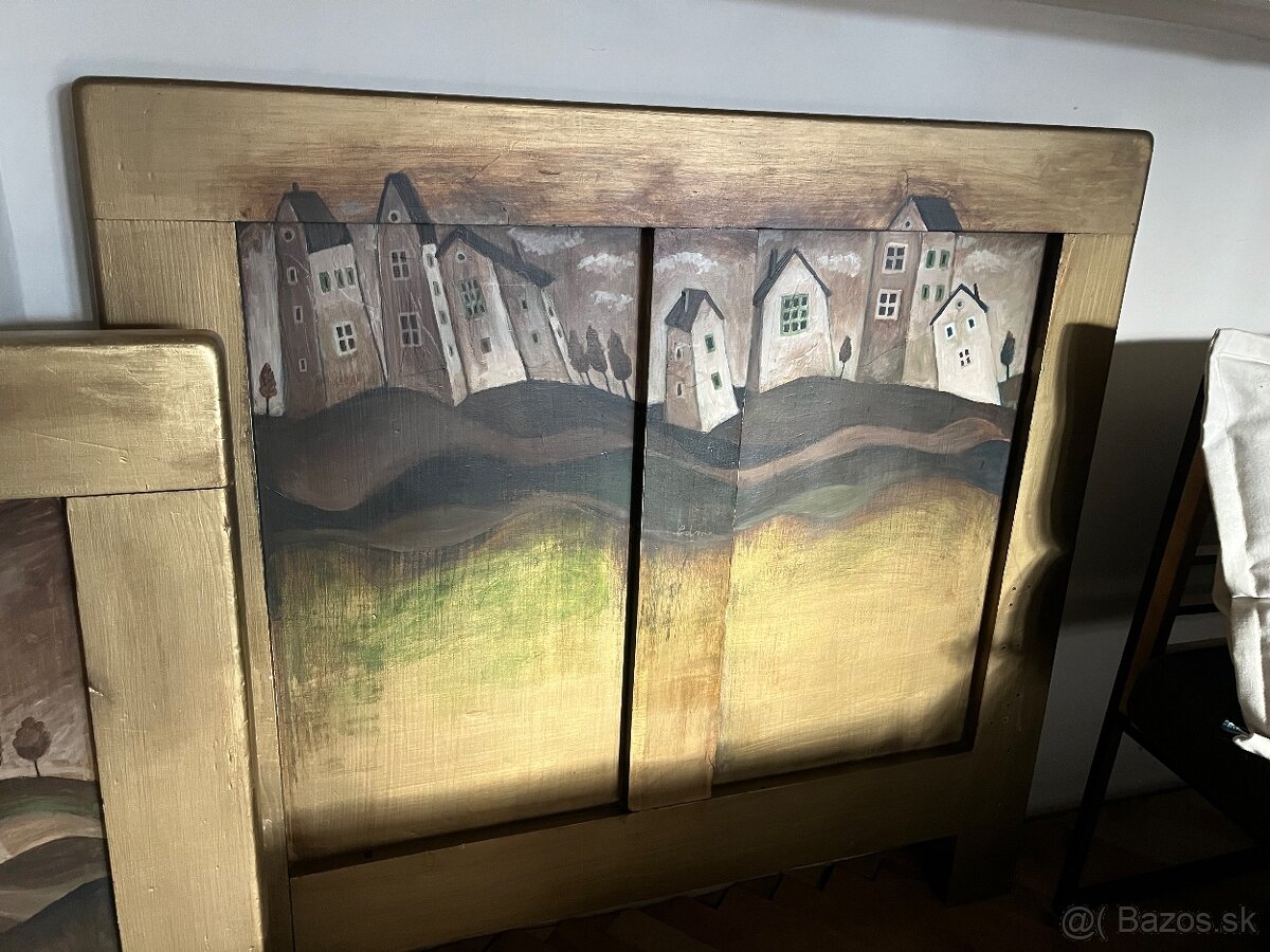 Stará zreštaurovaná posteľ 90x200cm - 12