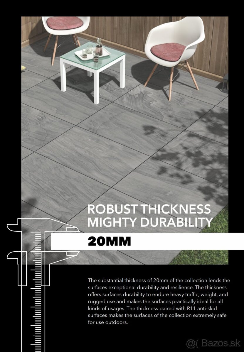 Luxusná prémiová 2CM dlažba na terasu 60x90 - 50% - 12