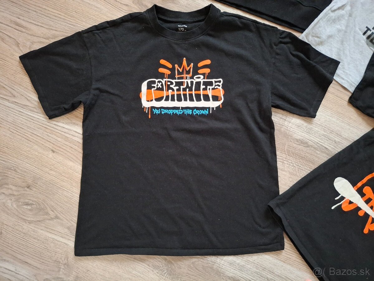 Nové chlapčenské/ pánske Fortnite mikiny a tričká 170/176, S - 12