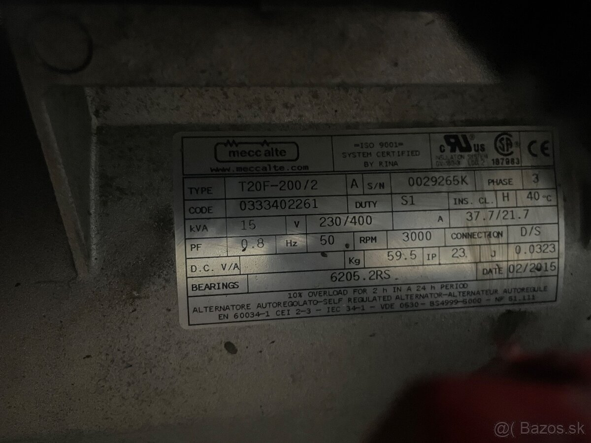 Generátor FOGO 13KVA ako nový z Nórska, motor BRIGGS 440 mtg - 12