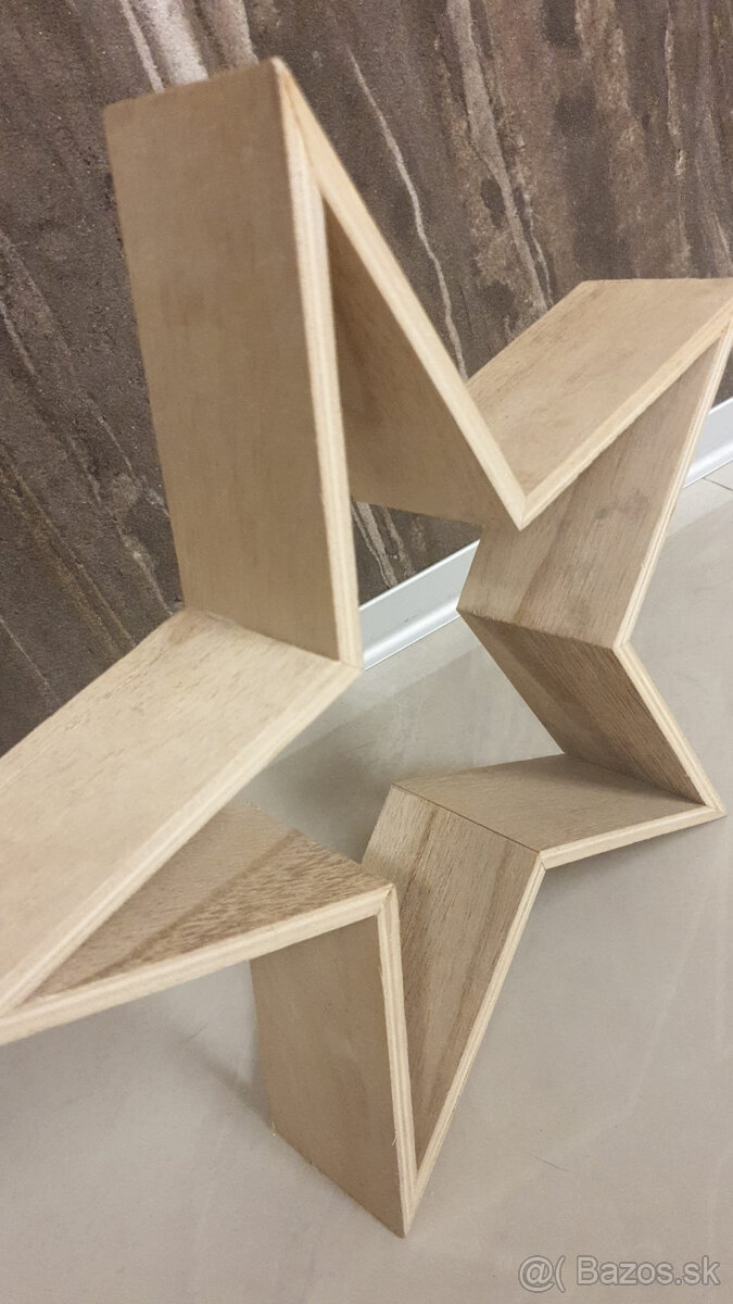 adventný vianočný sviatočný veniec + ozdobné hviezdy z dr - 12