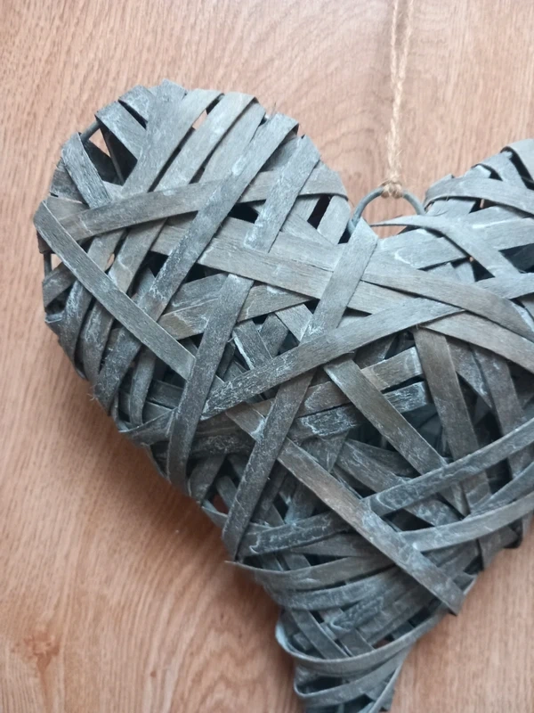 Staršie vypuklé lykové srdce po mamine 25x22x6 cm - 12