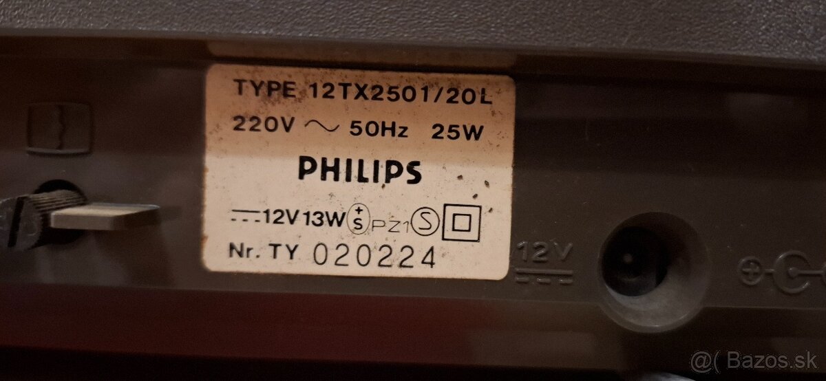 Predám vintage CRT TV Philips 12TX2501/20L - 12