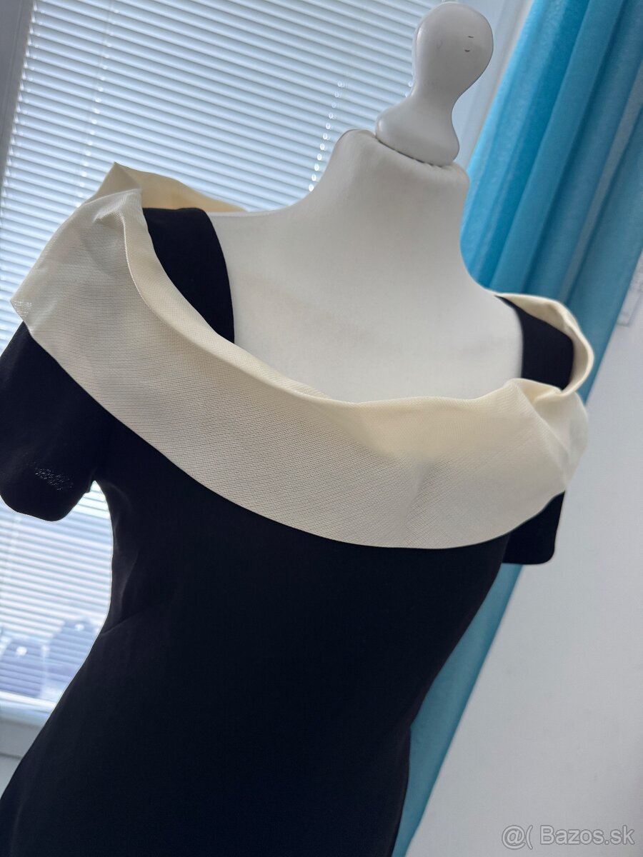 Moskada saty vestido cuello talianske luxusne saty - 12