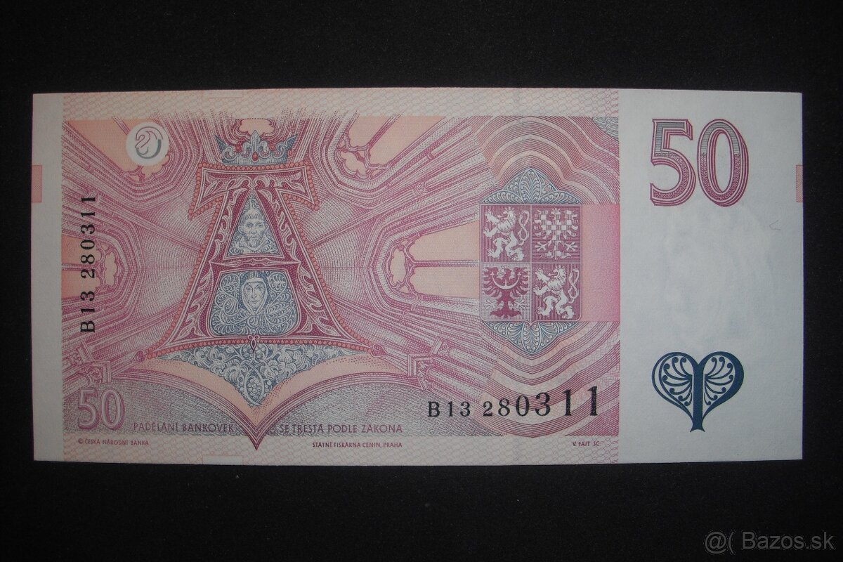predam Ceskoslovenske a Ceske 10, 20, 50 korun UNC - 12