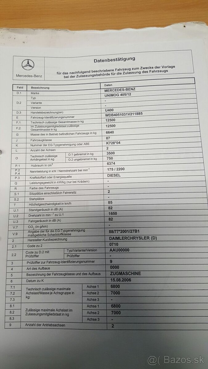 predam Unimog U 400 - 12