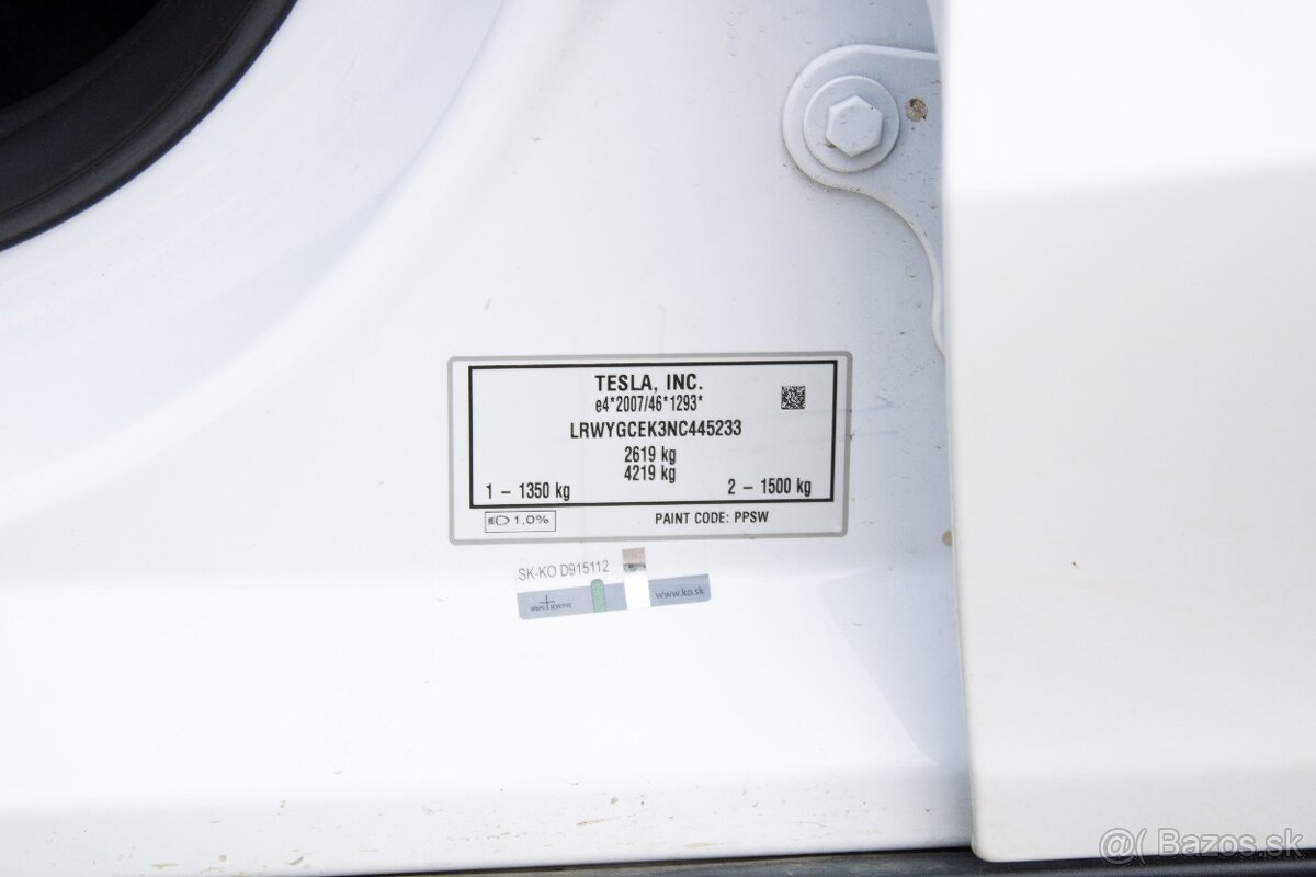 Tesla Y LR, Ryzen, R20, SOH 92%, nelakované, DPH - 12