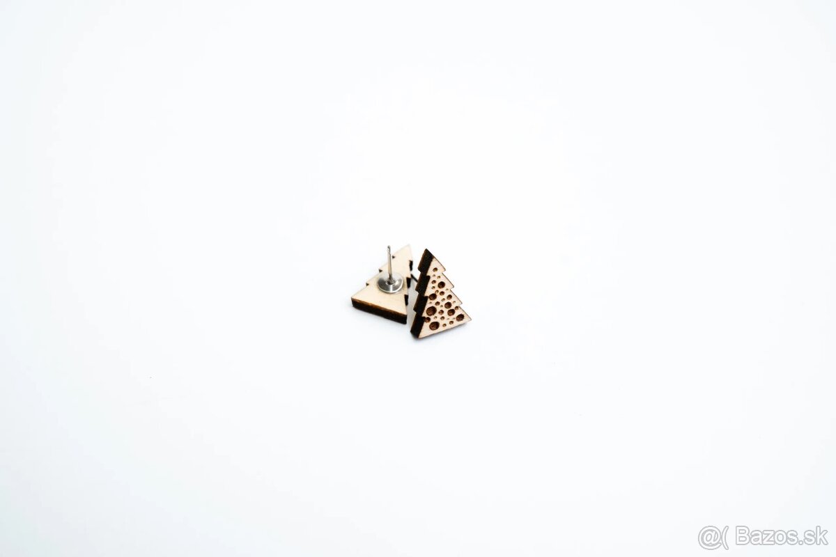 Náušnice Space root - gravírované - 12