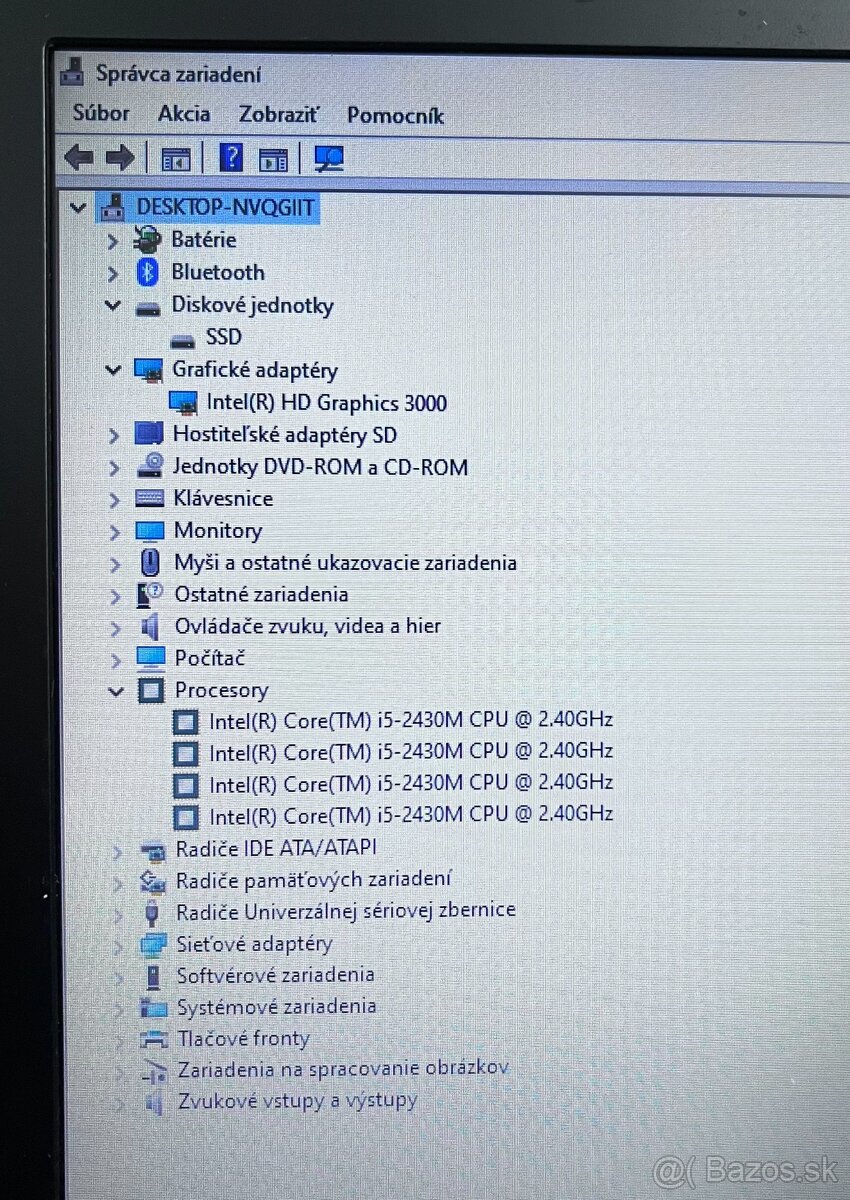 HP ProBook 4530s / i5 2430M / 8GB RAM / 120 GB SSD / 15.6" - 12