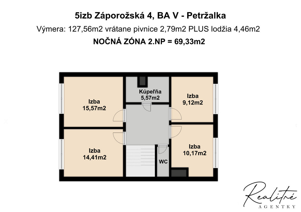 Pohodlné bývanie v priestrannom 5i byte na Záporožskej ul. - 12