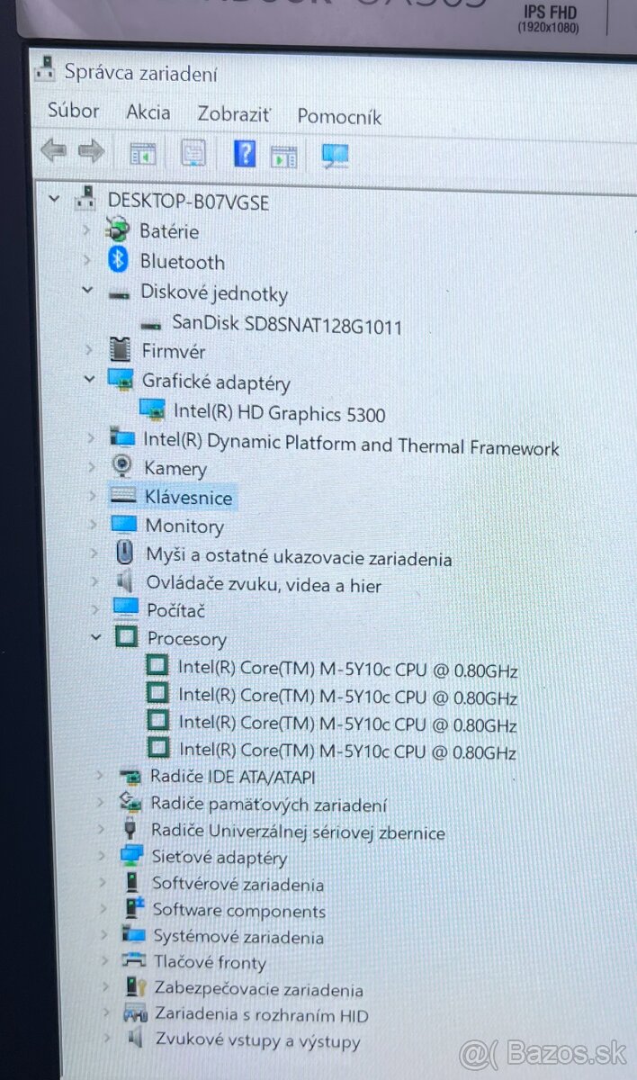 Asus ZenBook / Intel m5 / 4GB RAM / 128GB SSD / 13.3" FHD - 12