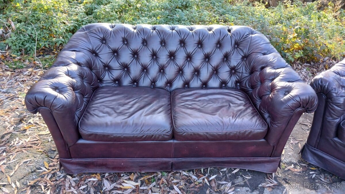 Kožená sedacia súprava 3+2+1 -CHESTERFIELD - 12