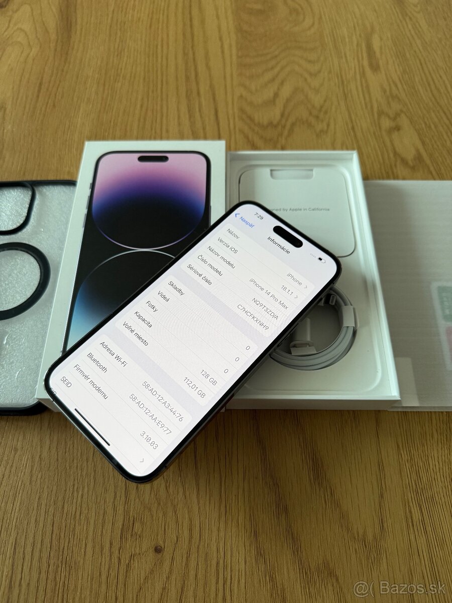 iPhone 14 Pro Max 128 gb Deep Purple v záruke +prislušenstvo - 12