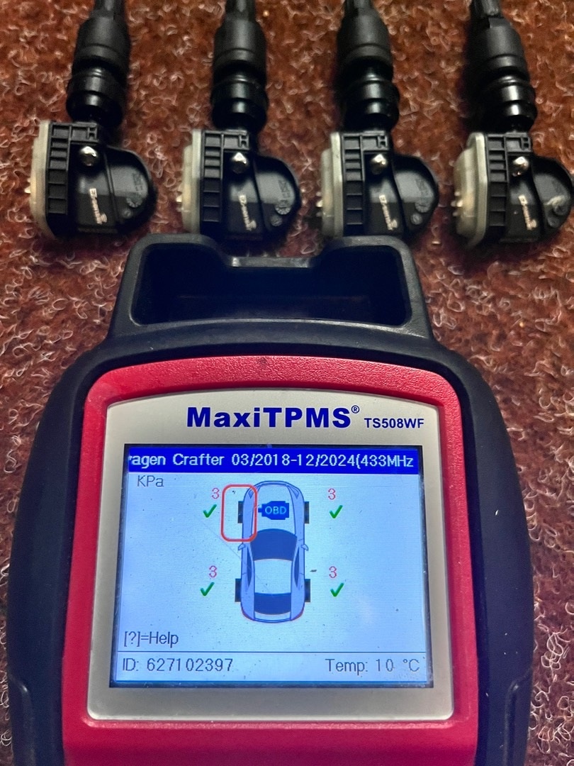 4x TPMS - Senzory - Volkswagen - 12