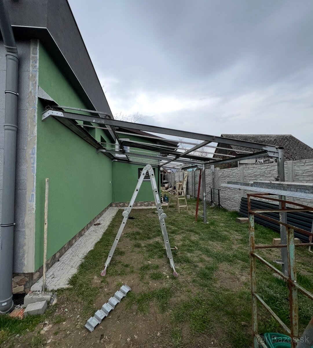 Oceľová konštrukcia, prístrešky, pozinkovane profily - 12