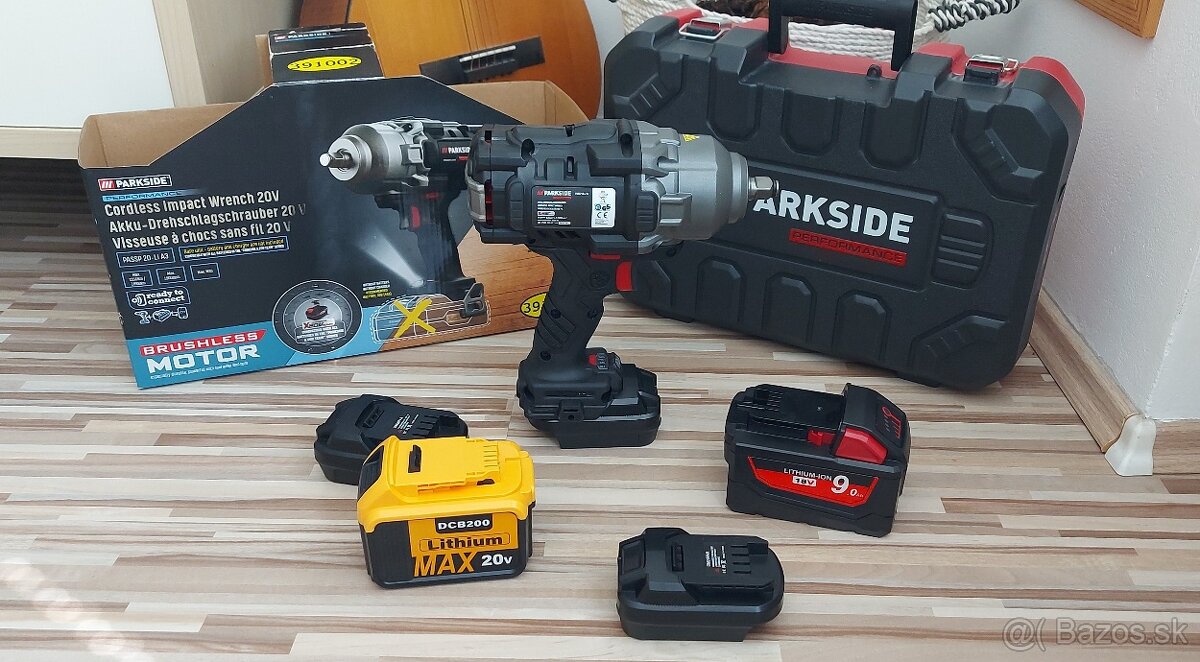 Aku Redukcia DeWALT 18V/ Milwaukee, pre náradie PARKSIDE 20V - 12