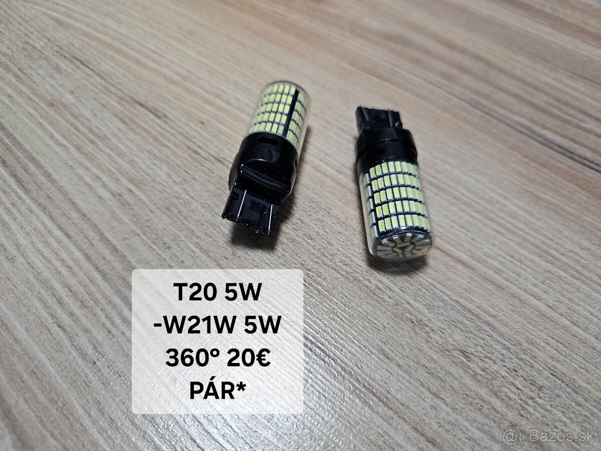 LED T10/ W5W aj ine LED, Adaptery H7 a ine - 12