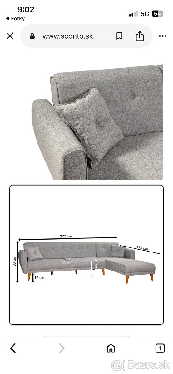 Rozkladatelny rohový gauč - 12