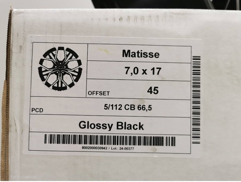 7J R17 5x112 ET45 alu disky Vw T-Roc, Škoda Karoq 1224 - 12