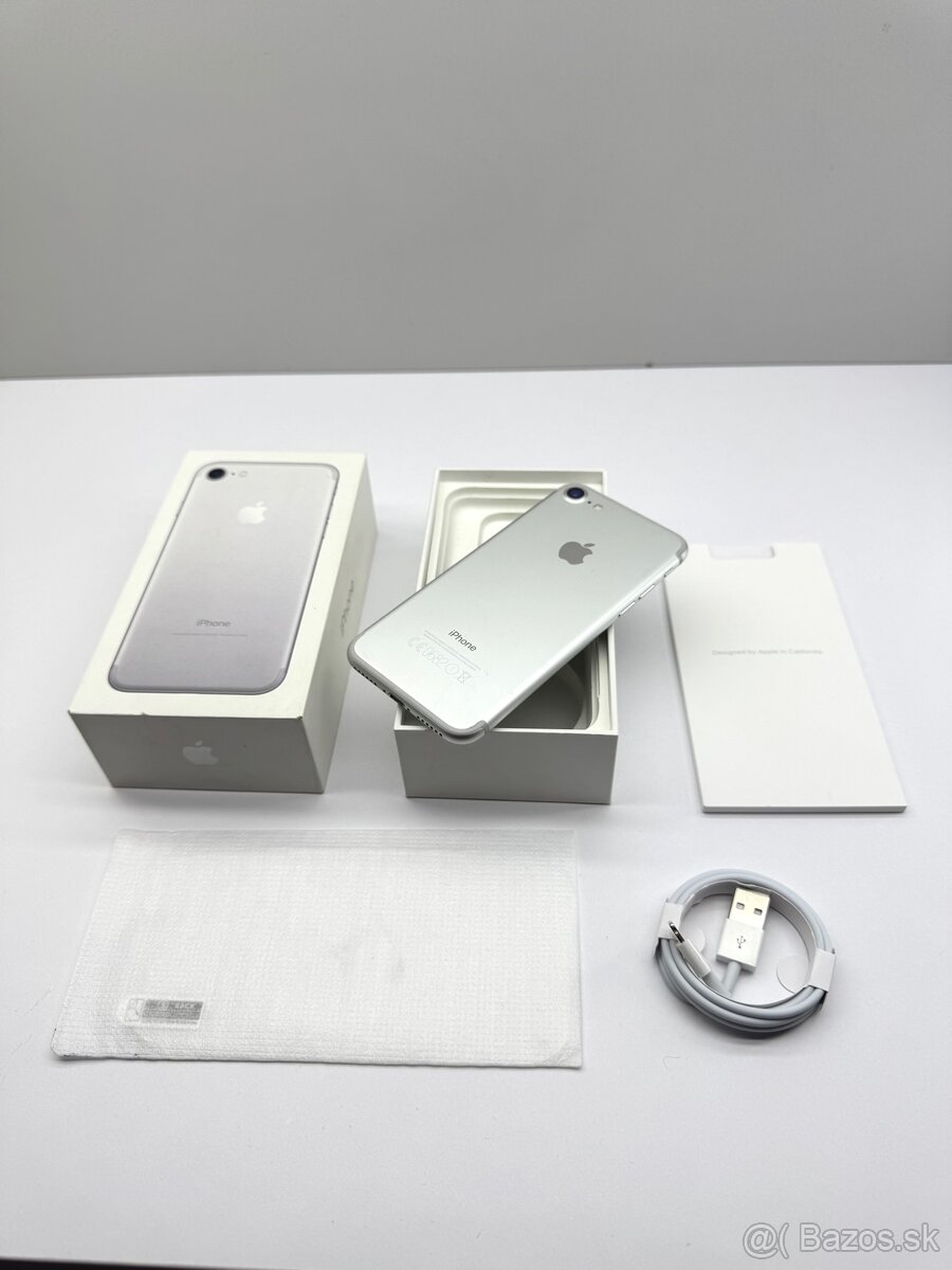 iPhone 7 SILVER NOVÁ BATÉRIA 100% - 12